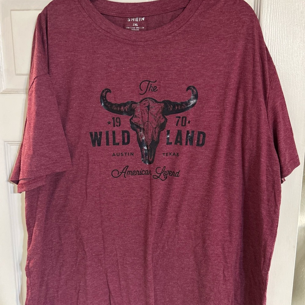SHEIN Maroon T-Shirt